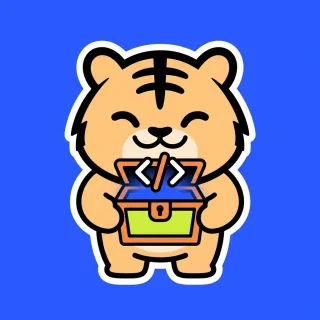 The TigerSoup tiger opening a treasure chest of code